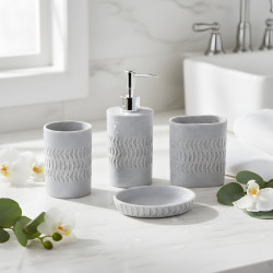 Ceramic Bathroom Set - 4 Pcs